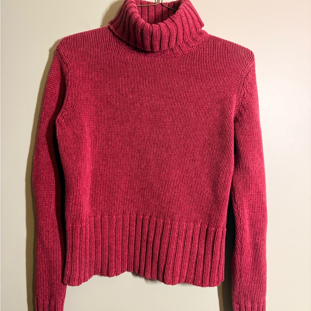 Bass Women's Raspberry Ribbed Turtleneck Sweater